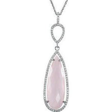 Load image into Gallery viewer, Honey Quartz &amp; 1/3 CTW Diamond Halo-Style 18&quot; Necklace
