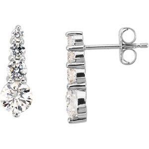 1 CTW Diamond Journey Earrings