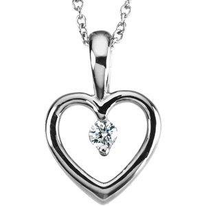 .07 CT Diamond Heart 18