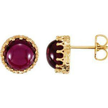 Load image into Gallery viewer, 8 mm Round Amethyst Earrings
