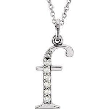 Load image into Gallery viewer, .025 CTW Diamond Lowercase Initial a 16&quot; Necklace
