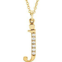 Load image into Gallery viewer, .025 CTW Diamond Lowercase Initial a 16&quot; Necklace
