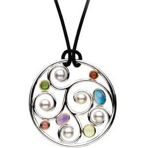 Freshwater Cultured Pearl & Multi-Gemstone 20