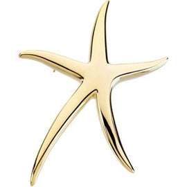 62.2x47.2 mm Starfish Brooch or Pendant