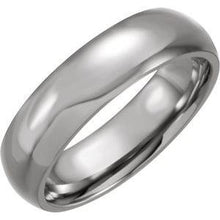 Load image into Gallery viewer, Black Titanium 6 mm Domed Polished Band
