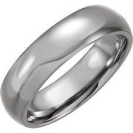 Black Titanium 6 mm Domed Polished Band