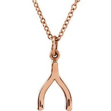 Load image into Gallery viewer, Vermeil Tiny Posh® Wishbone 16-18&quot; Necklace
