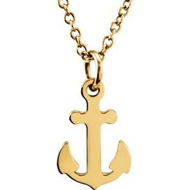 Vermeil Tiny Posh® Petite Anchor 16-18