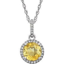 Load image into Gallery viewer, Created Opal &amp; 1/10 CTW Diamond 18&quot; Necklace
