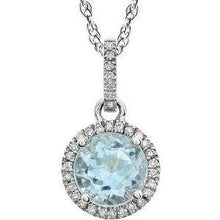 Load image into Gallery viewer, Created Opal &amp; 1/10 CTW Diamond 18&quot; Necklace
