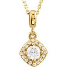 Load image into Gallery viewer, 1/3 CTW Diamond Halo-Style 18&quot; Necklace

