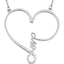 Load image into Gallery viewer, 1/8 CTW Diamond Infinity-Inspired Love Heart 18&quot; Necklace
