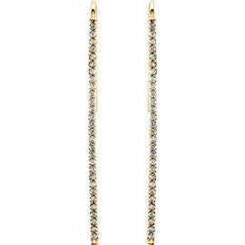 1/4 CTW Diamond Vertical Bar Earrings