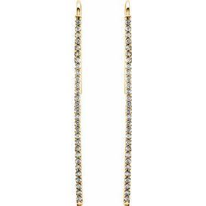 1/4 CTW Diamond Vertical Bar Earrings