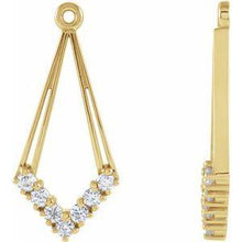 Load image into Gallery viewer, 1/4 CTW Diamond Earring Jackets
