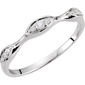 1/10 CTW Diamond Stackable Ring