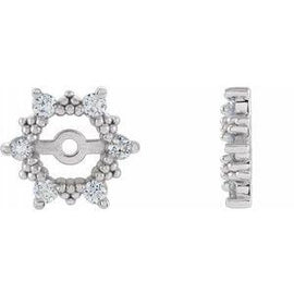 1/4 CTW Diamond Earring Jackets with 4.5mm ID