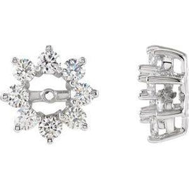 1 1/8 CTW Diamond Earring Jackets with 4.5mm ID