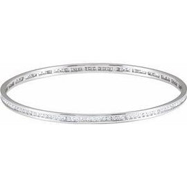 2 1/4 CTW Diamond Stackable Bangle 8