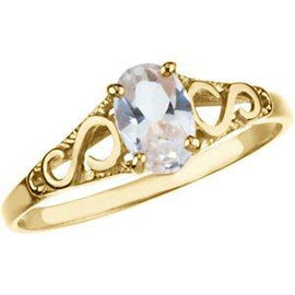 Youth Imitation Birthstone Ring