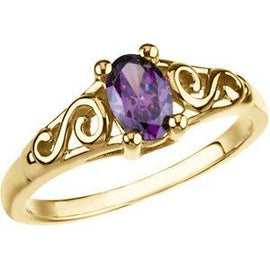 Youth Imitation Birthstone Ring