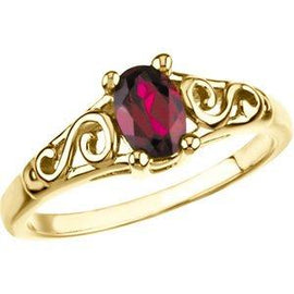 Youth Imitation Birthstone Ring