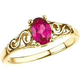 Youth Imitation Birthstone Ring