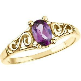 Youth Imitation Birthstone Ring