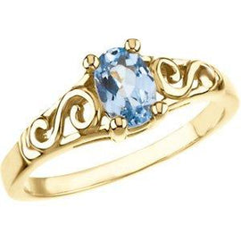 Youth Imitation Birthstone Ring
