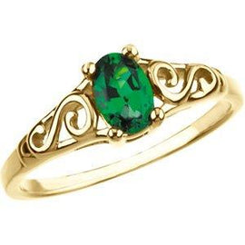 Youth Imitation Birthstone Ring