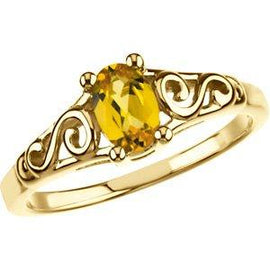 Youth Imitation Birthstone Ring