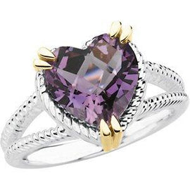 Amethyst Heart Ring