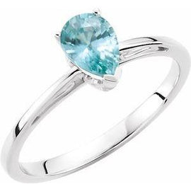 Blue Zircon Ring