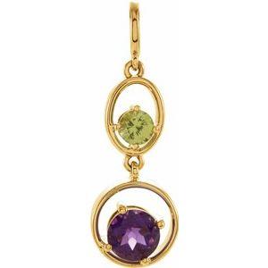 Peridot & Amethyst Pendant