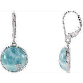 Larimar Lever Back Earrings