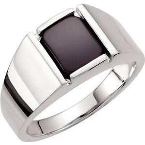 Onyx Bezel-Set Ring