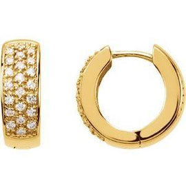 1/3 CTW Diamond Hoop Earrings