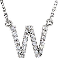 Load image into Gallery viewer, Initial A 1/8 CTW Diamond 16&quot; Necklace
