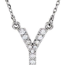 Initial A 1/8 CTW Diamond 16