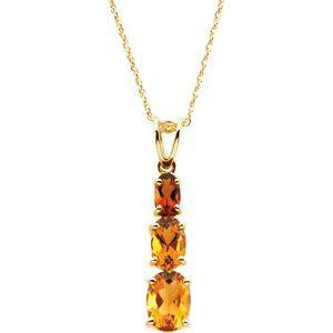 Three-Stone Citrine 18