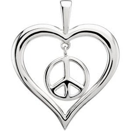 Heart Peace Sign Pendant