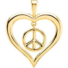 Load image into Gallery viewer, Heart Peace Sign Pendant

