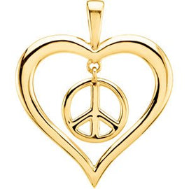 Heart Peace Sign Pendant