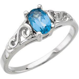 Youth Imitation Birthstone Ring