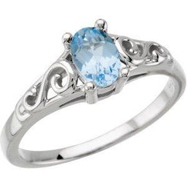 Youth Imitation Birthstone Ring