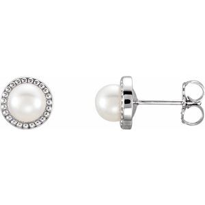 5.5-6 mm Freshwater Cultured Pearl Earrings