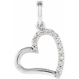 .06 CTW Diamond Heart Pendant