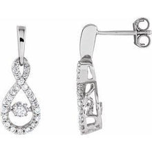 Load image into Gallery viewer, 3/8 CTW Diamond Infinity-Inspired Earrings
