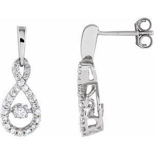 3/8 CTW Diamond Infinity-Inspired Earrings