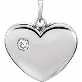 .05 CT Diamond 16.75x12.15 mm Heart Pendant